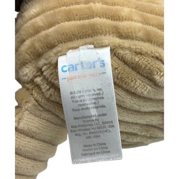 Carter's Plush Lion Stuffed Animal Baby Infant Toy 12" Ribbed Tan Brown Safari - Picture 4 of 6